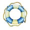 Illustration of old lifebuoy nautical equipment.