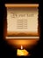 Illustration of Old Paper Scroll With Candle .