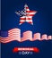 Illustration Patriotic United States of America, USA, vector illustration