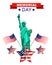 Illustration Patriotic United States of America, USA, vector illustration