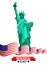 Illustration Patriotic United States of America, USA, vector illustration