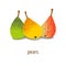 Illustration with pears