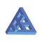 illustration of the Penrose triangle, blue cube