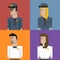 Illustration of people in different profession uniforms