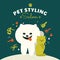 Illustration of Pet styling Salon