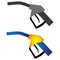 Illustration of petrol nozzle used for gas filling