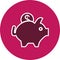 Illustration Piggy Bank Icon For Personal And Commercial Use.