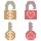 Illustration pixel art icon key