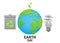 Illustration planet earth energy conservation and recycling