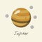 Illustration of a planet jupiter