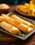 Illustration of a plate of Tamales, a typical dish of Mexican cuisine, served exquisitely