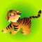 Illustration of playful tiger cub