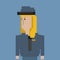 Illustration of policewoman in uniform