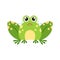 Illustration portrait of frog emotion. Cartoon  crying frog face