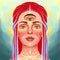 illustration portrait of a girl with a third eye, meditation, supersenses, enlightenment, supernatural.