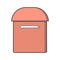 Illustration Postbox Icon For Personal And Commercial Use.