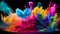 Illustration of Powder Party Background Template. A Dynamic Colored Powder Explosion Background