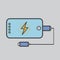 Illustration of power bank rechargeable