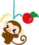 The illustration of pretty monkey