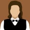 Illustration profile icon, avatar bartender, female