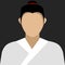 Illustration profile icon, avatar japanese kimono male, man