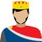 Illustration profile icon, avatar noble king, male