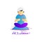 Illustration ramadan prayer boy muslim cartoon design