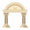 Illustration realistic antique greek corinthian archway