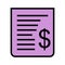 Illustration Receipt Icon For Personal And Commercial Use.