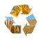 Illustration recycling symbol of agriculture