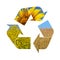 Illustration recycling symbol of agriculture
