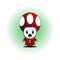 Illustration of red Mushroom Character Vector
