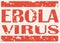 Illustration of red stamp with words Ebola Virus