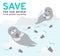 The illustration reflects the current environmental problems of the seals, ice is constantly melting from water pollution and plas