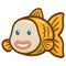 Illustration representing icon mascot goldfish