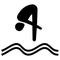 Illustration represents pictogram of sport ornamental jump, aquatic game