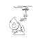 illustration of rescue forest firefighting helicopter in the air icon. Element of Fireman for mobile concept and web apps icon.