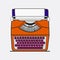 Illustration of retro typewriter vector