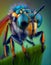 Illustration of Robber fly , Generative AI image