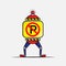 This is an illustration of a robot with no parking sign