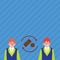 Illustration of Rotating Arrows with Cash and Coin Icon in Dollar Currency Sign Between Two Businessmen. Creative