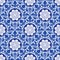 Illustration Royal indigo blue Porcelain Thai flower traditional ornamental element style design for seamless pattern
