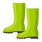 Illustration of rubber boots. Garden tools and equipment.