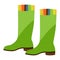 Illustration of rubber boots. Garden tools and equipment.