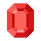 Illustration of ruby beautiful precious stone. Image for jewelry.