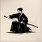 Illustration of samurai Japanese style