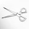 Illustration of scissors.  Black and white drawing of scissors.  Cutting tool.