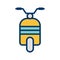 Illustration Scooter Icon For Personal And Commercial Use.