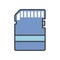 Illustration of SD card memory storage technology