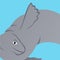 Illustration of Seals Swim While Waving Cartoon, Cute Funny Character, Flat Design